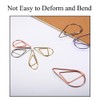 100 Pieces Metal Paper Clips Colorful Paperclips Drop-Shaped Paper Folder