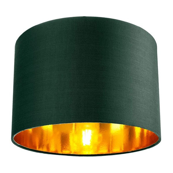 Contemporary and Chic Forest Green Cotton 12" Table or Pendant