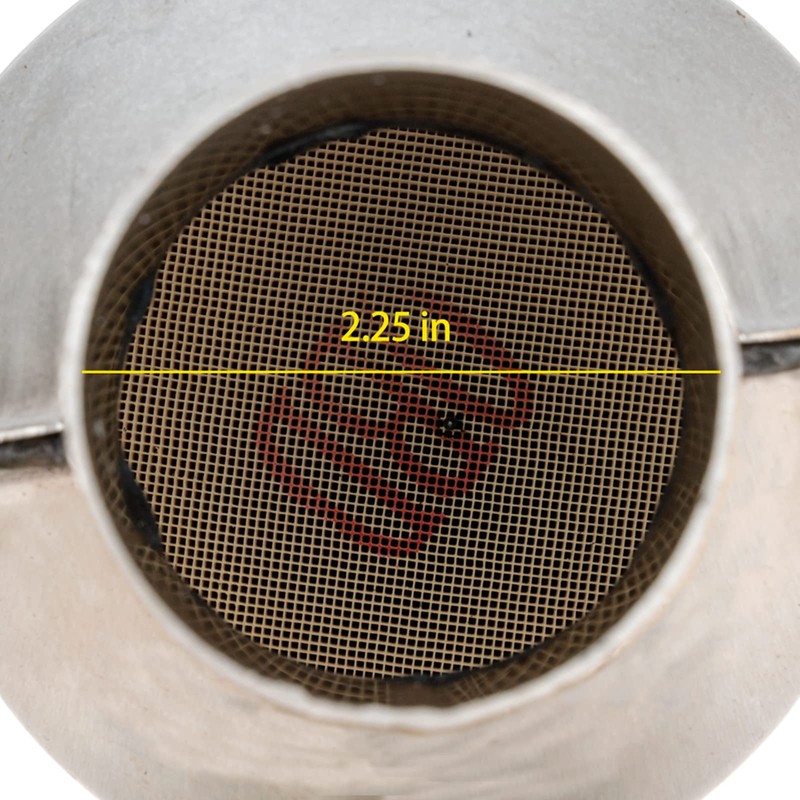 FOMIUZY 2.25 Inch 2.25" Inlet/Outlet Catalytic Converter Universal High Flow