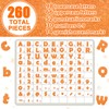 Qyeahkj 260Pcs Glitter Orange Bulletin Board Letters for Classroom 4”
