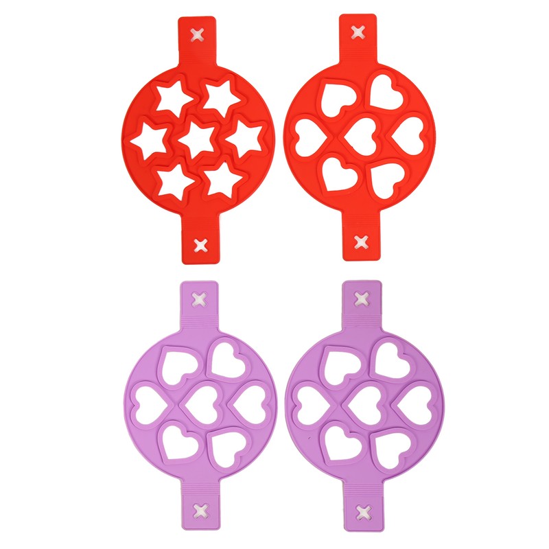 4pcs Pancake Mold 7 Hole Silicone Eggs Making Mold Nonstick