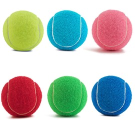 YouYuer 6 x Tennis Balls, Leisure Tennis Balls, Tennis Ball Dog, Tennis Ball Children, Tennis Balls Sports Training Tennis Ball Suitable for Tennis Lessons, Schools, Beginners Dog Walks