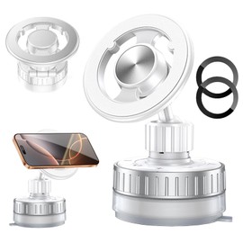 XdealCozyxc Vacuum Magnetic Suction Phone Holder, 360° Rotating Adjustable Phone Stand for Car Desk Smooth Surface