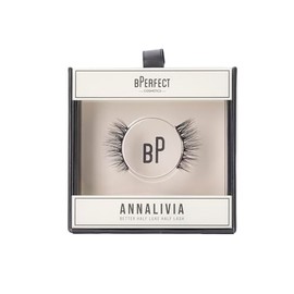 BPerfect x Annalivia Better Half Luxe Half Lash – 12:12 – Lightweight Half Lashes with Clear Band