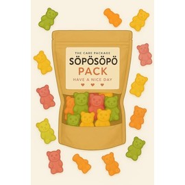 SÖPÖSÖPÖ Scandinavian Treat Pack – Tutti Frutti Paradise Gummies – 150g Nordic Candy Bag – Kiwi, Strawberry, Pineapple & Tutti Frutti Flavors – Vegan, Palm Oil Free soposopo pack