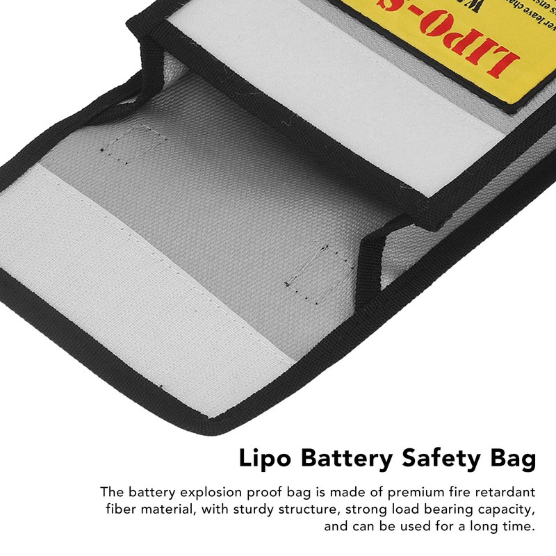 Lipo Battery Safety Bag Grey Fireproof Explosion Proof Battery Guard
