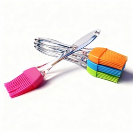 Pastry Brush, Basting Brush,Basting Brush for Cooking,Heat Resistant Silicone Brush for Kitchen BBQ Grill Barbecue Baking
