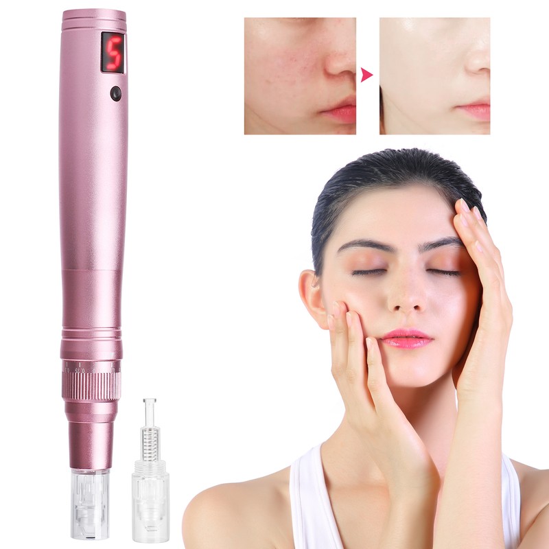 Electric Micro Needle Pen Rechargeable 5 Gears Derma Rolling Pen