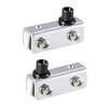 sourcing map Adjustable Glass Door Hinges Clamp，Iron Cabinet Pivot Hinge