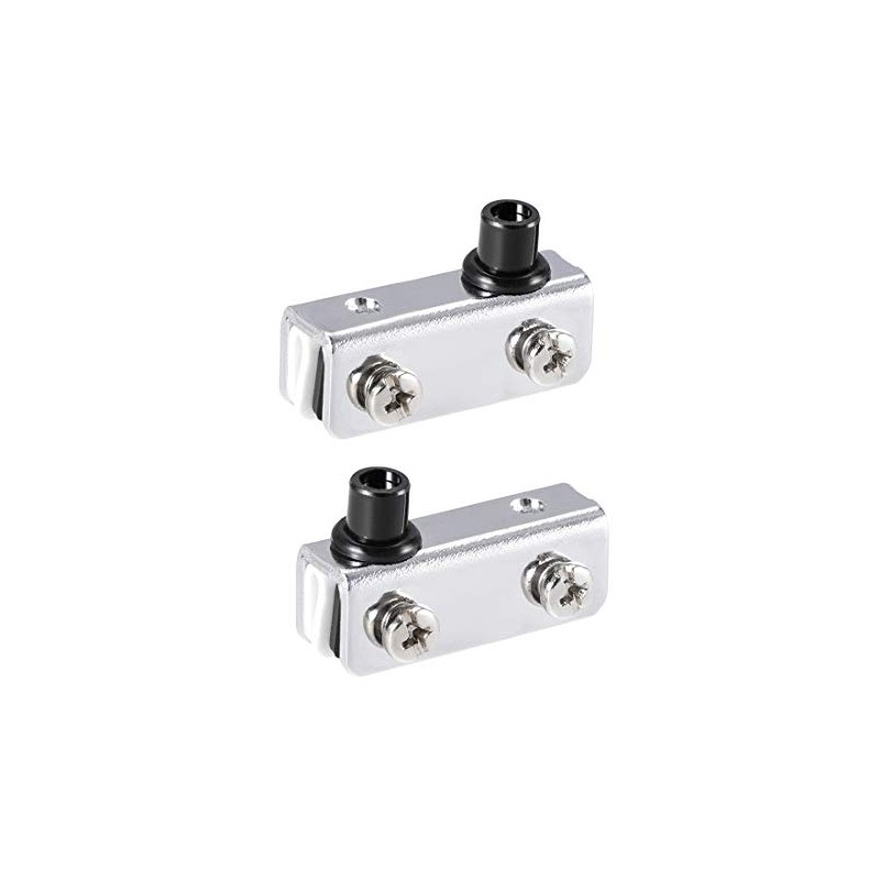 sourcing map Adjustable Glass Door Hinges Clamp，Iron Cabinet Pivot Hinge