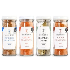 Aroma Spice | KIT de Sazonadores Gourmet Fisherman's Spices Collection | Especias para Pescados, Mariscos, Sopas y Parrilladas | 4 Piezas