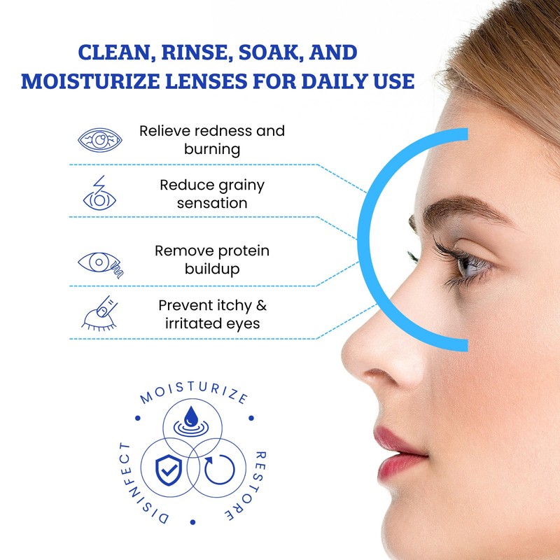 Cruelty-Free Contact Lens Solution 12oz - Multipurpose Cleaner & Sterile