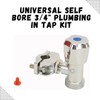 Invero® Universal Self Bore 3/4" Plumbing in Tap Kit