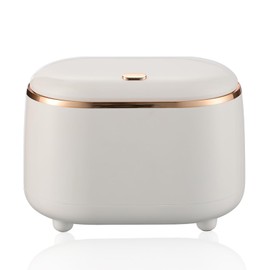 xiaoxianxian Table Bin, Small Table Waste Bin, 2 L Portable Mini Waste Bin for Bedroom, Dining Room, Bathroom, Offices (White)