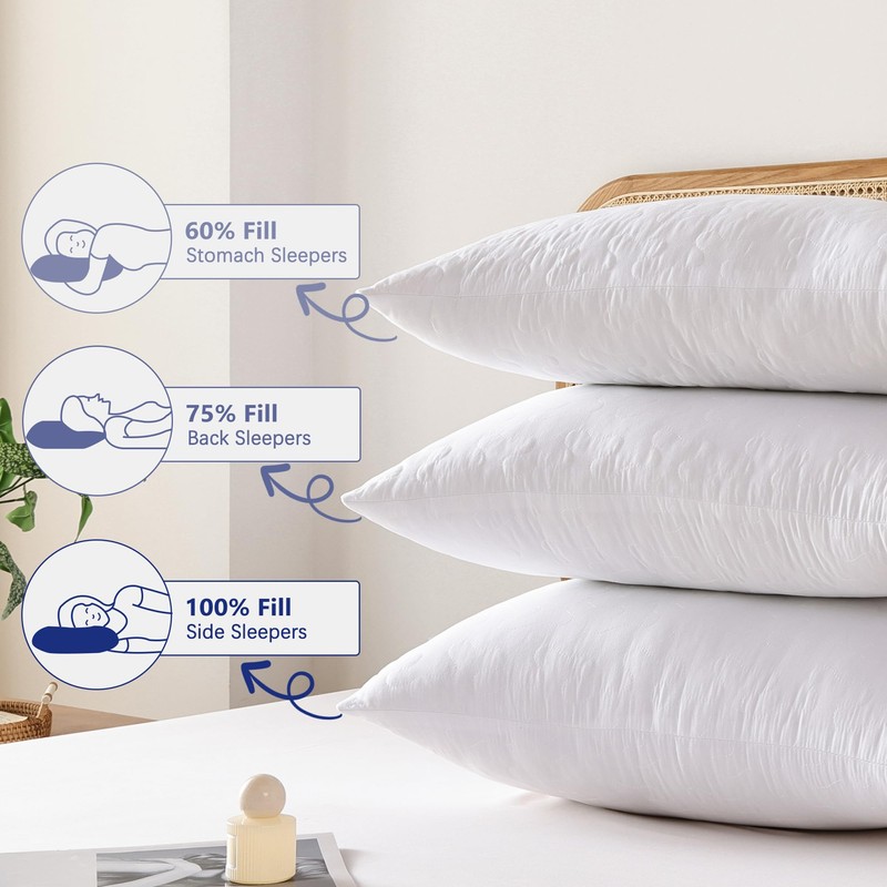 Shatex Extra Firm Pillow Standard Size 26 x 20 inch,