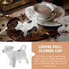 Angoily White Ceramic Creamer with Handle, Creative Cow Shape Creamer