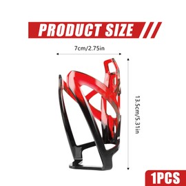 Bike Cup Holder,Universal Bike Water Bottle Cage,Drink Cup Holders with Screws,Lightweight Drinking Bottle Cage,Bicycle Cup Holder,Cycling Kettle for Road,Mountain and Kids Bikes (Red)