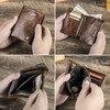 Contacts Mens Trifold Wallet Detachable Zip Coin Pocket RFID Blocking