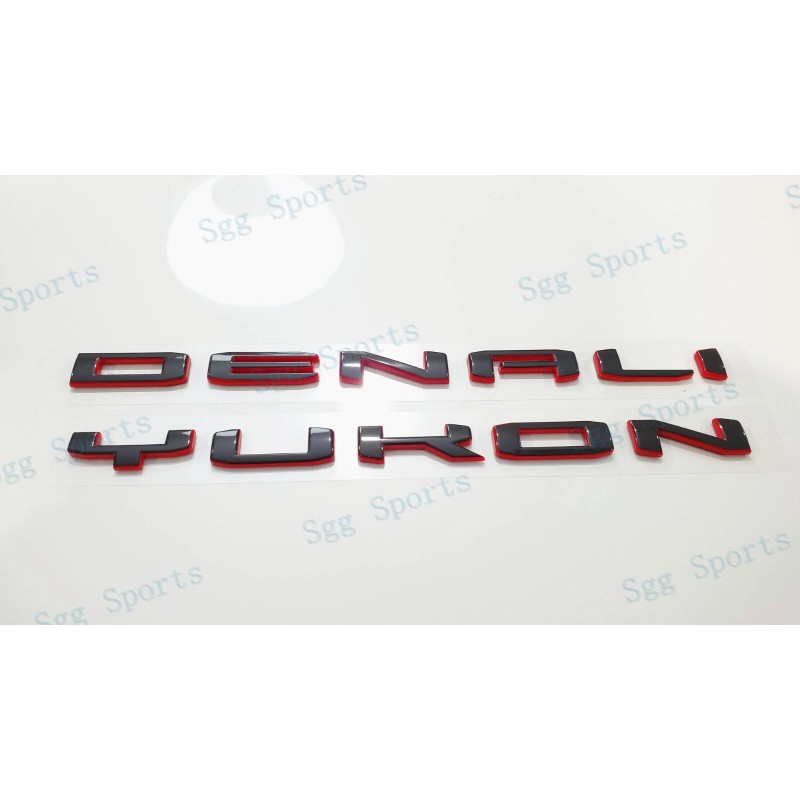GMC 2pcs GMC 2021-2023 Yukon Yukon XL Black Red Rear