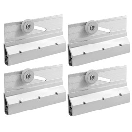 Ptazucv 4-Pack M 6053 Shower Door Accessories,Door Top Bracket Roller Assembly，3/4 in. Round Plastic Wheel,Premium Shower Door Hardware for Fixing & Adjusting,Extruded Aluminum, Chrome Finish