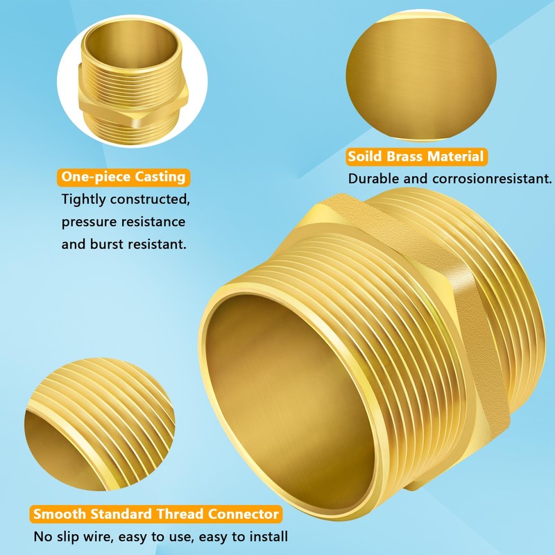 Fire Hydrant Hose Adapter, 1-1/2" NPT x 1-1/2" NST (NH)