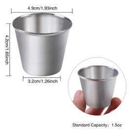Ruisita 12 Pieces Stainless Steel Shot Cups Stainless Steel Shot Glass Drinking Tumbler (1 Ounce/30 ml)