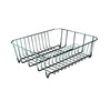 APOLLO Chrome Rectangular Dish Drainer with cutlery holder, 364x314x120 mm