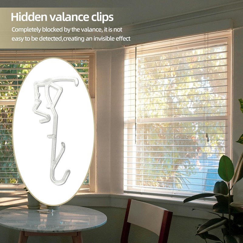 2.5 Inch Horizontal Wood Blind Hidden Valance Clip Replacement for