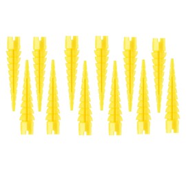 Haespot Yellow 20PCS Stripped Screw Hole Repair Anchor, Door Hinge Screw Hole Filler, Multi Use Wall Anchors, Fits Wood Screws Sizes #2 to #16