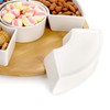 Lyellfe Divided Serving Dish Lazy Susan, 360° Rotatable Porcelain Appetizer