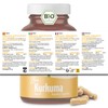 Turmeric Capsules High-Dose Organic 600 mg Curcuma Powder per Capsule,