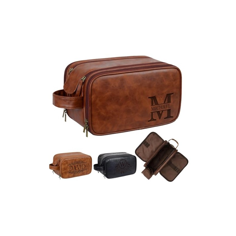 Travel Toiletry Bag for Men, Double Layer Handle, Water Resistant