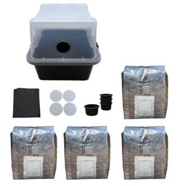 MonoTub Mushroom Grow Kit | 4 Pack All-in-One Mushroom Grow Bags and Monotub Fruiting Container