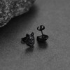 Norse Viking Wolf Stud Earrings Stainless Steel Retro Fenrir Ear
