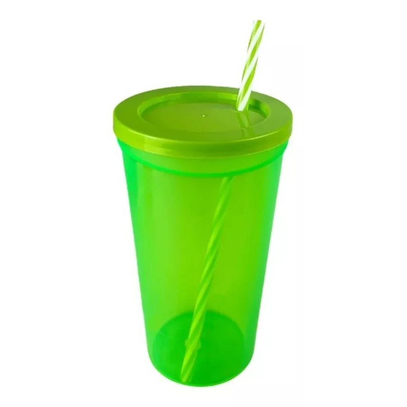 Like Shop Vaso De Plástico Con Popote Yuliana 20 Piezas