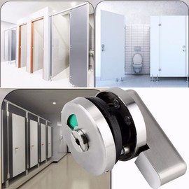 Compliant Indicator Lock Indicator Door Lock, Zinc Alloy Rotating Door Bolt with Vacant Engaged Indicating for Public Toilet Restroom Bathroom Dressing Room