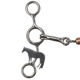 Showman JR COWHORSE BIT Majestic Horse Stainless Steel Dog Bone & Copper Roller