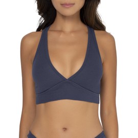 Smart & Sexy Women's Cloud Cotton Comfort Collection Bralettes & Panty 2 Packs, NAVY HIGHLIGHT, XX-Large