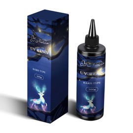 Nickzen 300g Crystal UV Resin Hard, High Gloss UV Cure Epoxy Resin Clear Kit Ultraviolet Resina UV Curing Transparent Solar Activated Glue for Jewelry Making Fast Curing