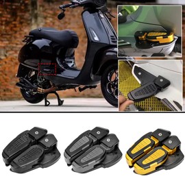 TAZGANTAX Motorcycle Rear Passenger Extension Foot Pad Footpegs Foldable Pedals Rests Footrest for Ves-pa Primavera 125/150 Sprint 125/150 2017 2018 2019 2020 2021 2022 (Black)