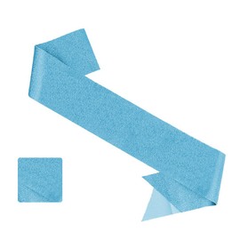 CoolerthingsDG, 2 Pcs glitter PU leather sashes, Blank Sashes Plain Sashes Party Accessory for Graduation Wedding Party, Satin Sashes Pageant, Make Your Own Sashes, Blue Party Plain Pageant Sashes