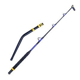 Topline Tackle 2-Pieces Deep Sea Fishing Rods, Topline Tackle Fishing Pole with 3+1 Roller Guides,Trolling Fishing Rod for Salt Water