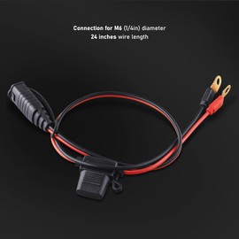 SafeAMP Wire Harness Compatible with NOCO(R) GC002 X-Connect, M6 (1/4in) Eyelet Terminal Connector