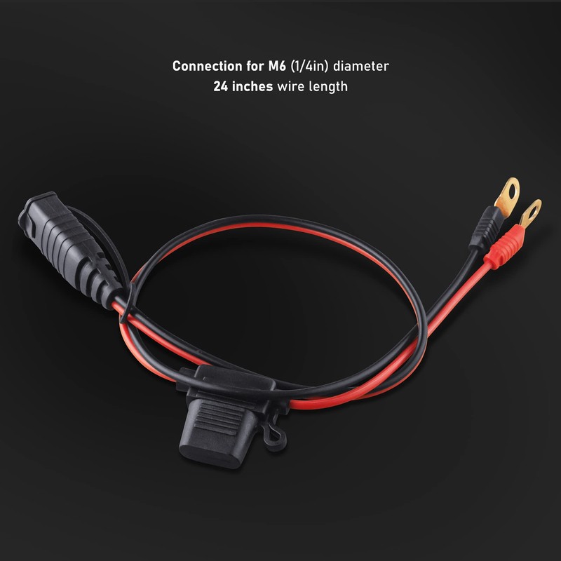 SafeAMP Wire Harness Compatible with NOCO(R) GC002 X-Connect, M6 (1/4in)