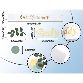 KAPSING Neutral Baby Shower Decoration, Pack of 100 Baby Shower Confetti Decoration, 2 Sashes for Baby Shower Decoration, Mummy to Be and Daddy to Be Sash, for Baby Shower, Birthday Party Supplies