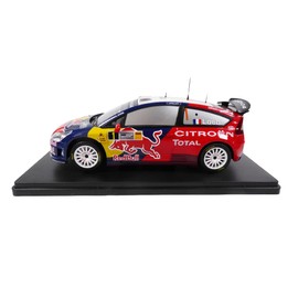 OPO 10 - Miniature Car 1:24 Scale Reproduced Compatible for Citroen C4 WRC Loeb Elena - Rally Germany 2008 - RVQ24