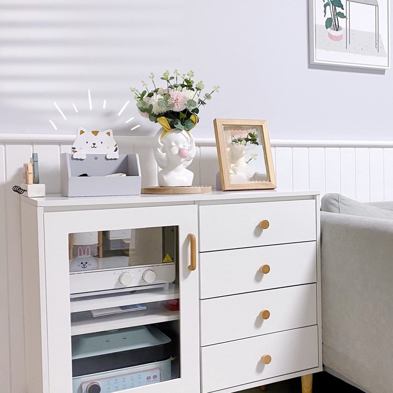 M MIMHOOY 16 Pack Wood Knobs Dresser Knobs Wooden Drawer