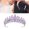 Women Wedding Crown Zinc Alloy Exquisite Rhinestone Bride Crown Hair