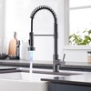 GIMILI Black Stainless Kitchen Faucet with Pull Down Sprayer Single