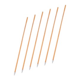 Matthew Cleaning Commercial 60inch Screw On Mop Handle for Floor Cleaning Heavy Duty Mop Head Replacement Holder Industrial Grade Lacquered-Wood Handle with Threaded Metal Tip - 6 Pack